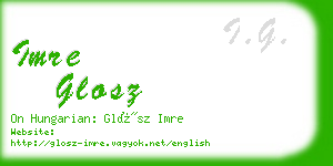 imre glosz business card